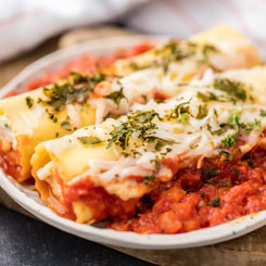 Signature Baked Cheese Manicotti